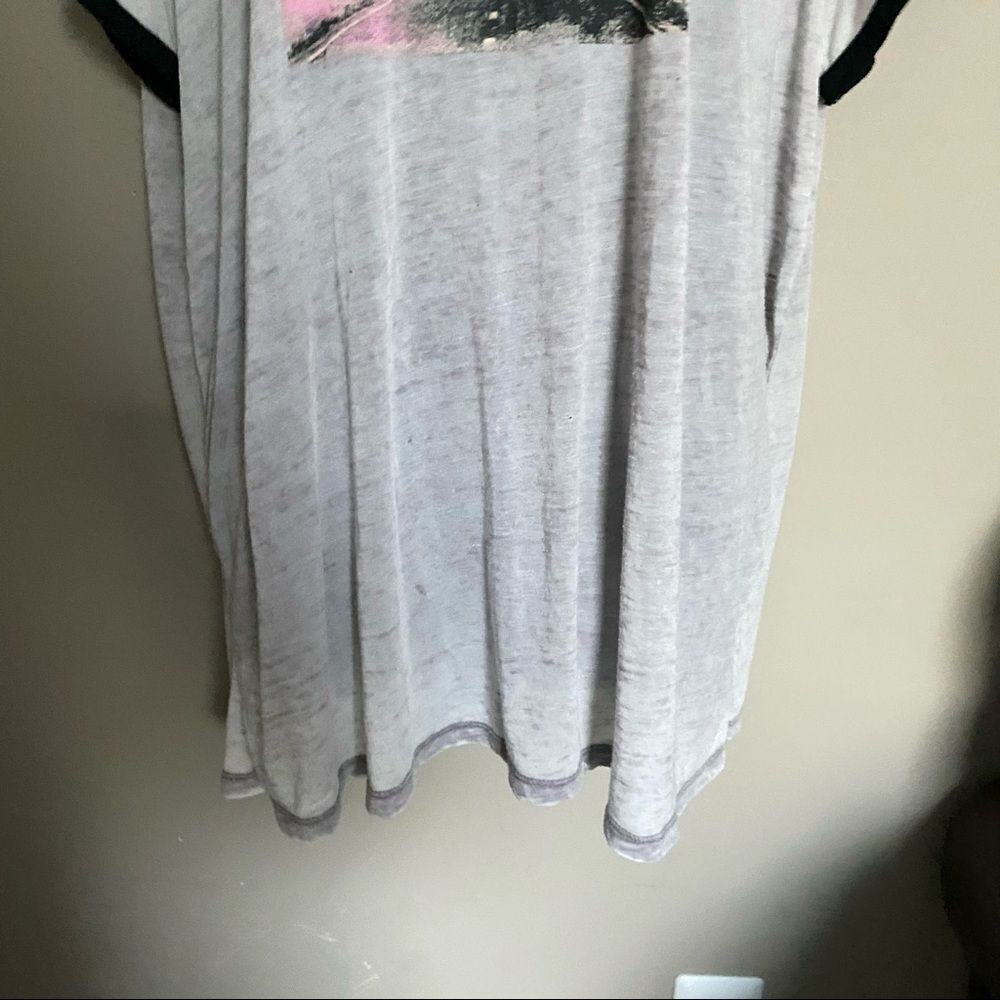 LORENA Rose Open Road Trip Comfy Gray Shirt Oversized - Picture 4 of 8